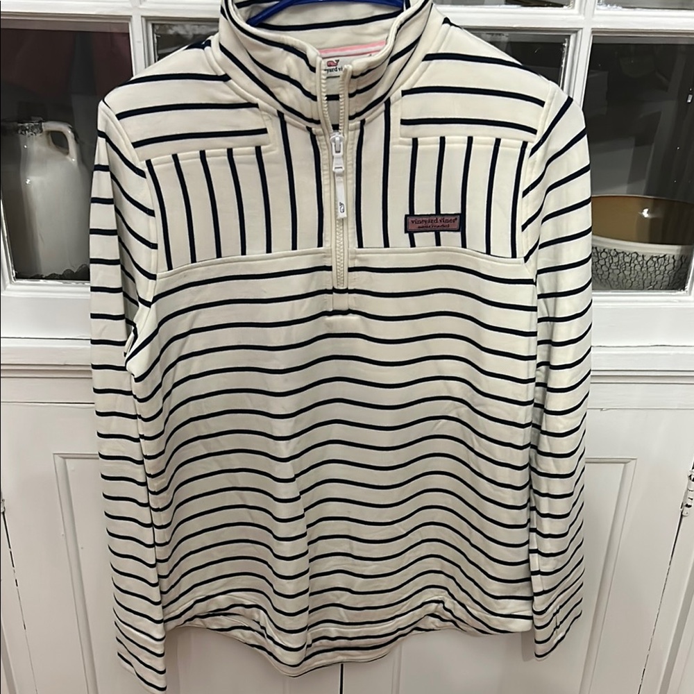 Vineyard Vines Striped Quarter-Zip Pullover